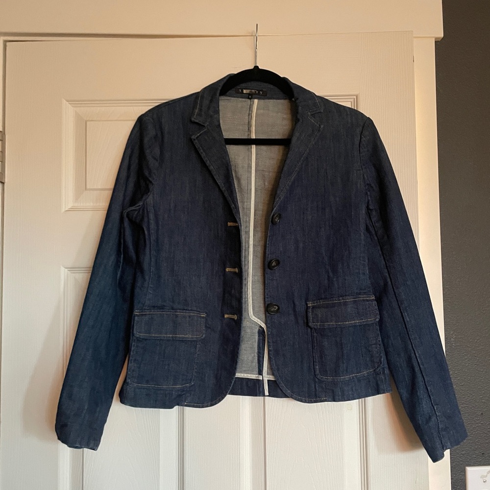 Theory denim blazer, never worn